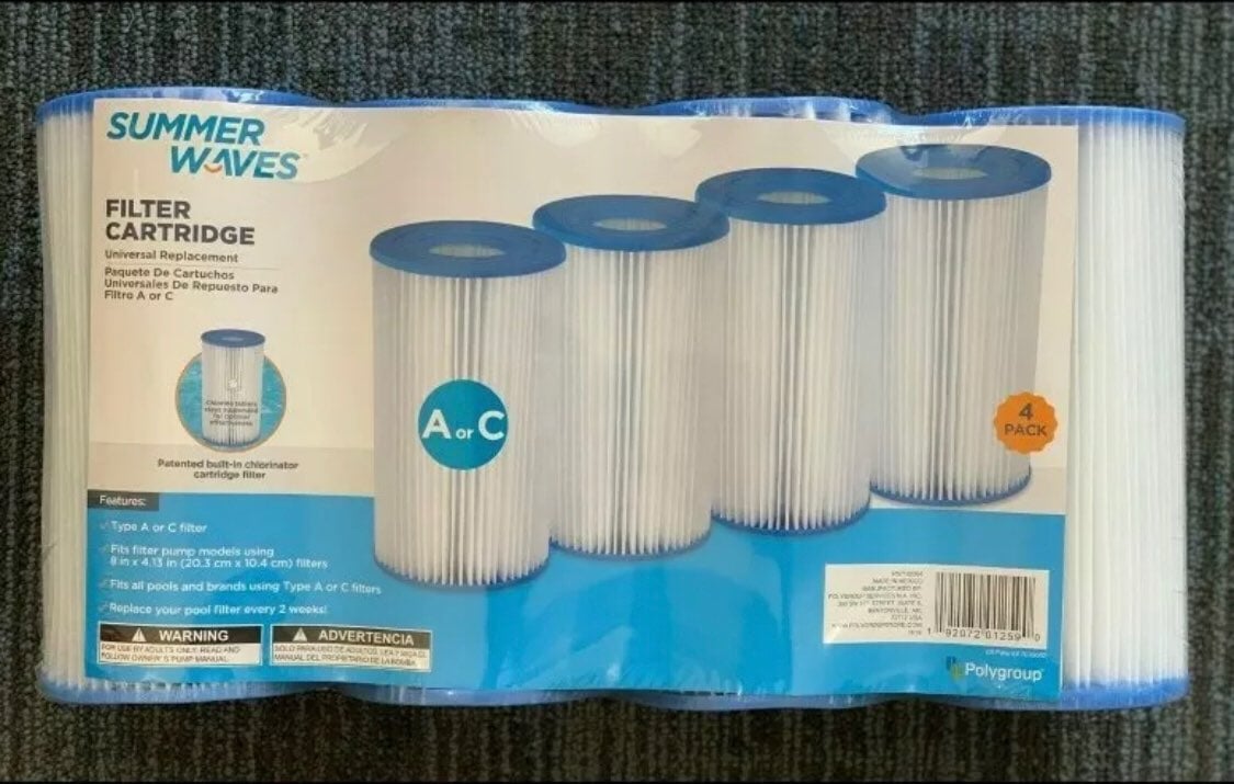 Summer waves 4 Pack Filter Type A or C