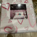Girls Full/Queen hearts Reversible Kids' Quilt Set Pink -NEW