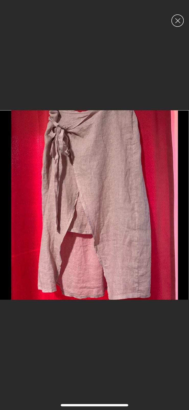 Scandal Italy Linen wrap skirt