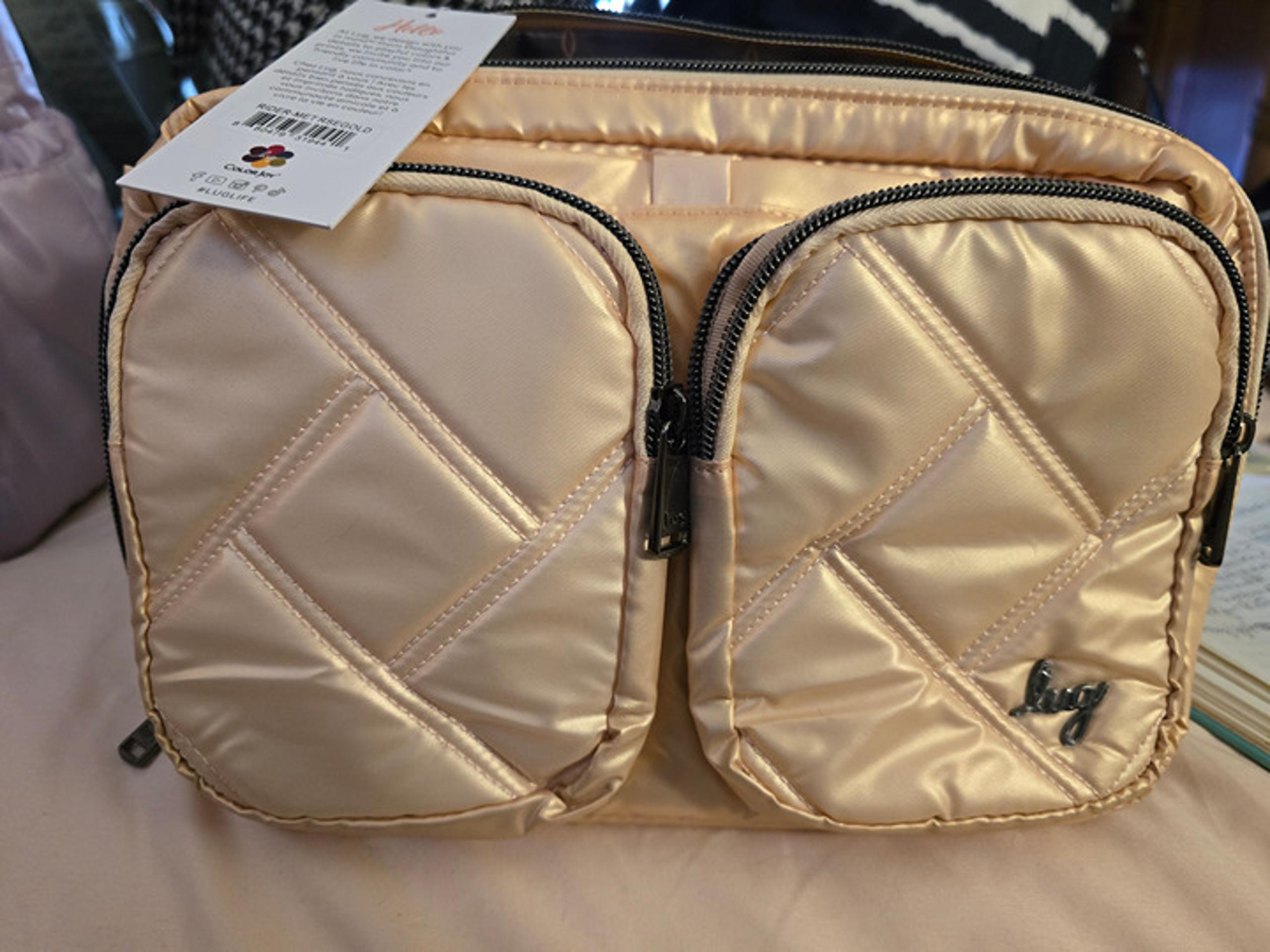 NEW Lug Rider Crossbody Bag Metallic Rose Gold