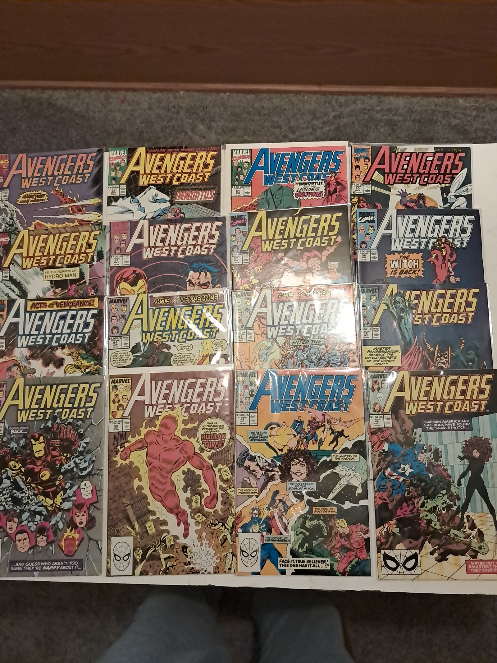 Avengers West Coast 16 lot; 48-63; NM to NM-; 1989+; FREE shipping
