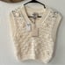 Industry White 3D Floral Crochet Knit Modern Sleeveless Sweater Vest M