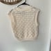 Industry White 3D Floral Crochet Knit Modern Sleeveless Sweater Vest M