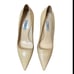 Prada Saffiano Beige Patent Pump SZ 40.5