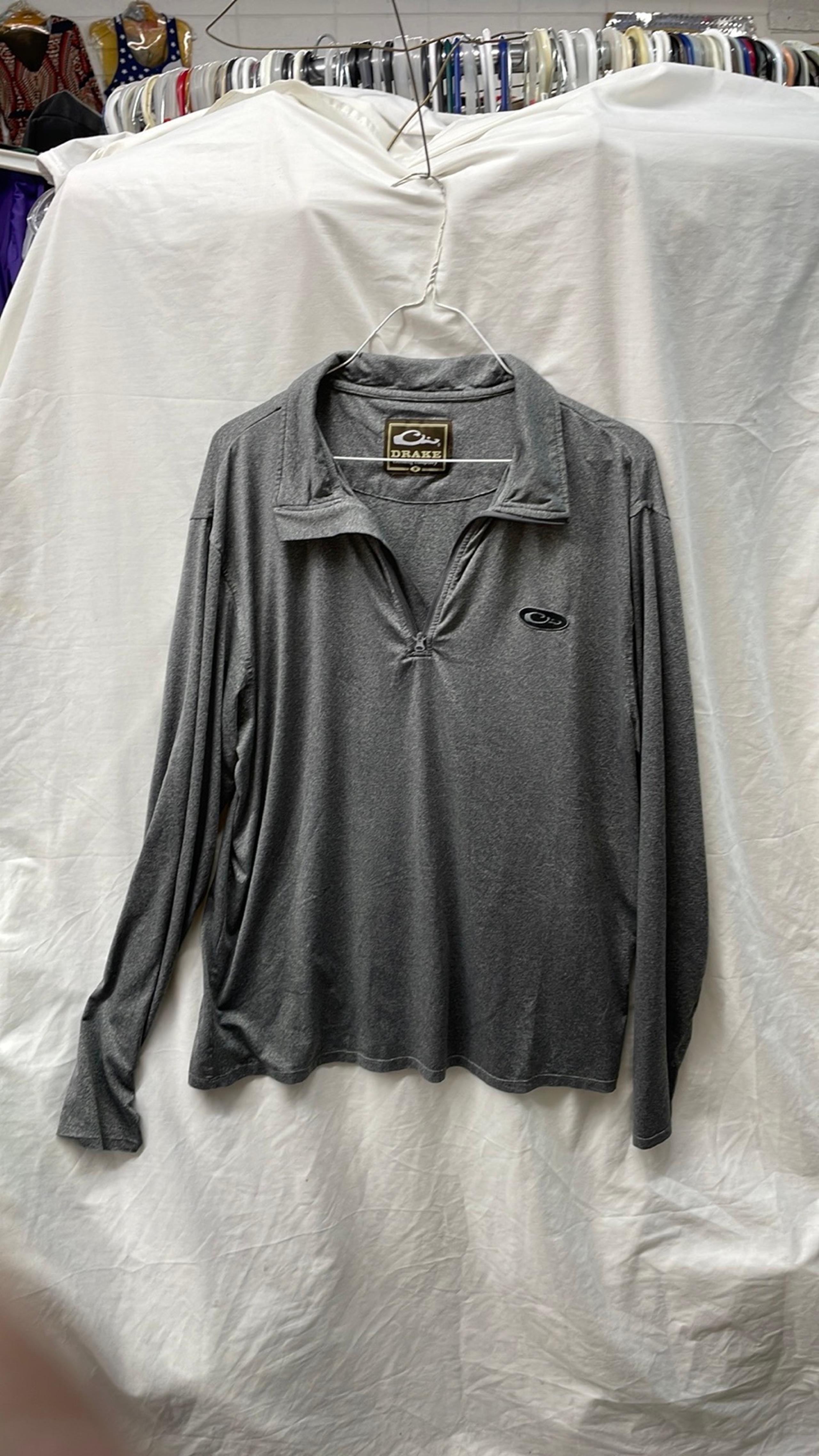 Drake pullover long sleeve zip front shirt men sz M 12/28/3
