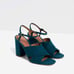 ZARA CROSSOVER SUEDE LEATHER SANDAL HEELS ANKLE STRAP BRAND NEW WITH TAGS US 10