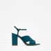 ZARA CROSSOVER SUEDE LEATHER SANDAL HEELS ANKLE STRAP BRAND NEW WITH TAGS US 10