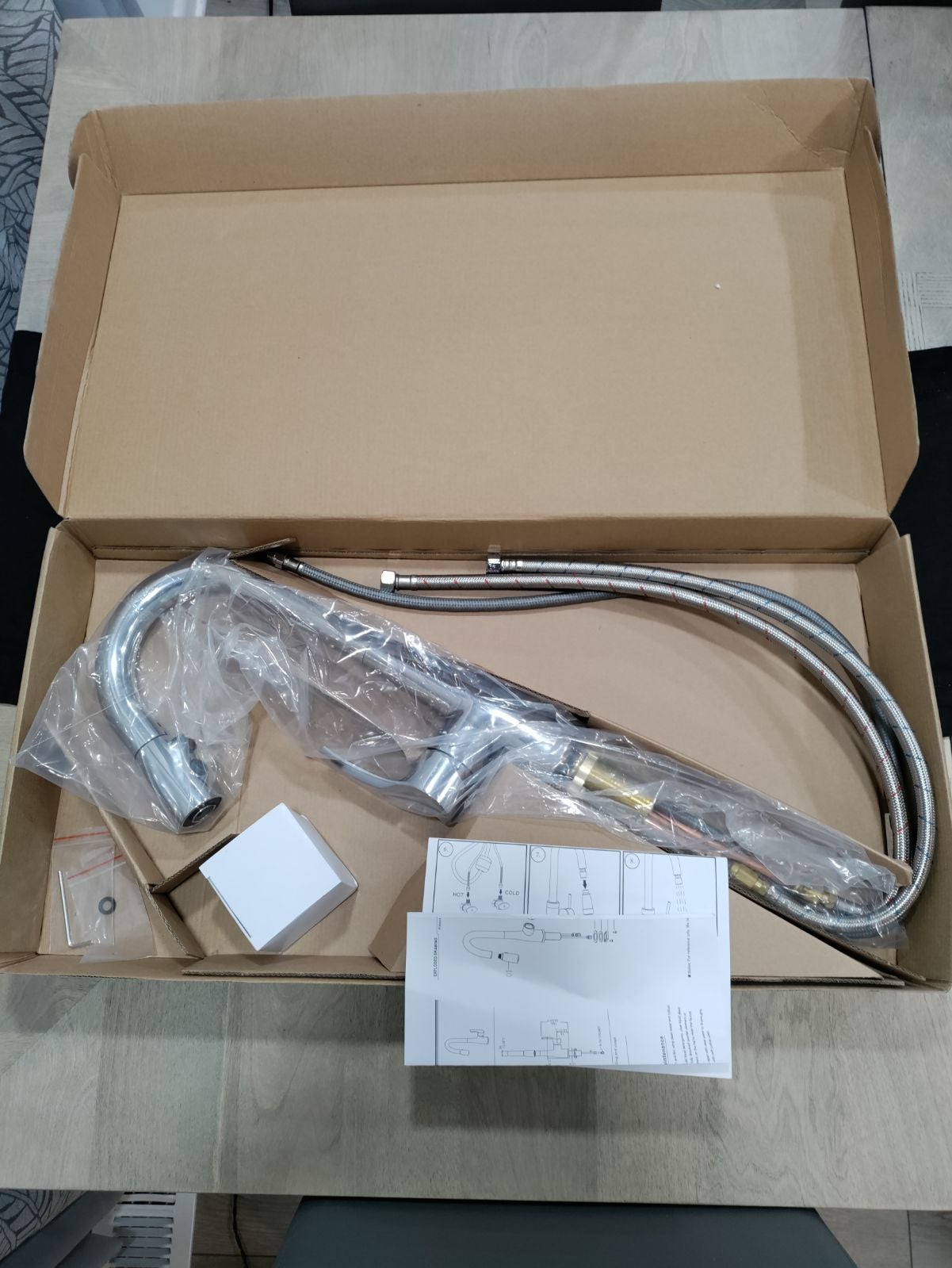 New Magnolia Chrome Pull Down Single Handle Kitchen Faucet