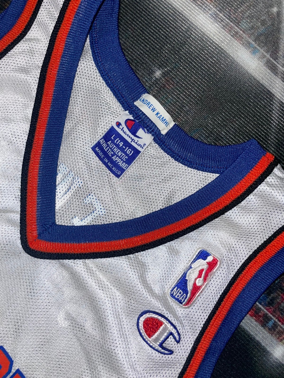 Vintage Latrell Sprewell New York Knicks #8 White Champion