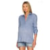 Hatch Maternity Boyfriend Long Sleeve Shirt Blue Crinkle Cotton Gauze Medium