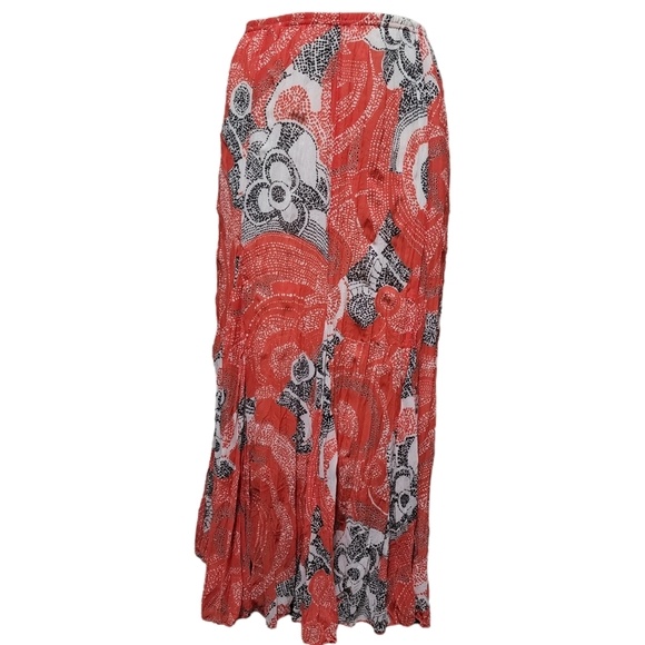 Rafael hibiscus floral batik broomstick skirt size xl