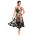 Dress the Population Audrey Embroidered Fit & Flare Midi Dress small