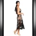 Dress the Population Audrey Embroidered Fit & Flare Midi Dress small