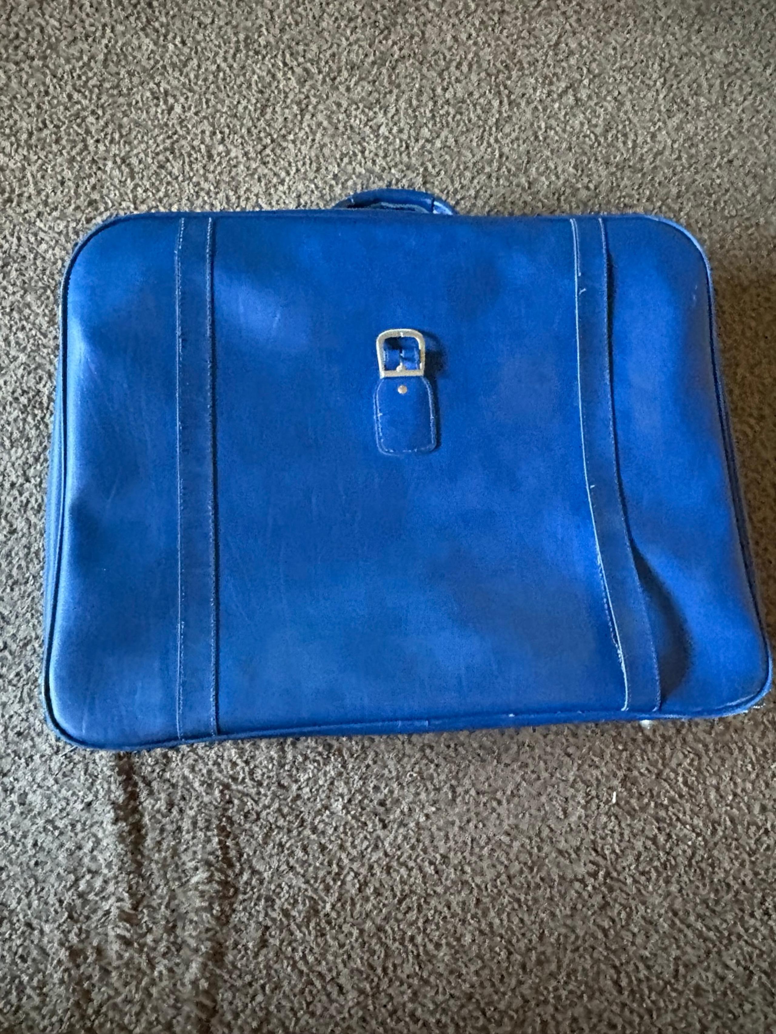 Vintage Royal Traveller Luggage Suitcase Set - Blue Large Orange Medium