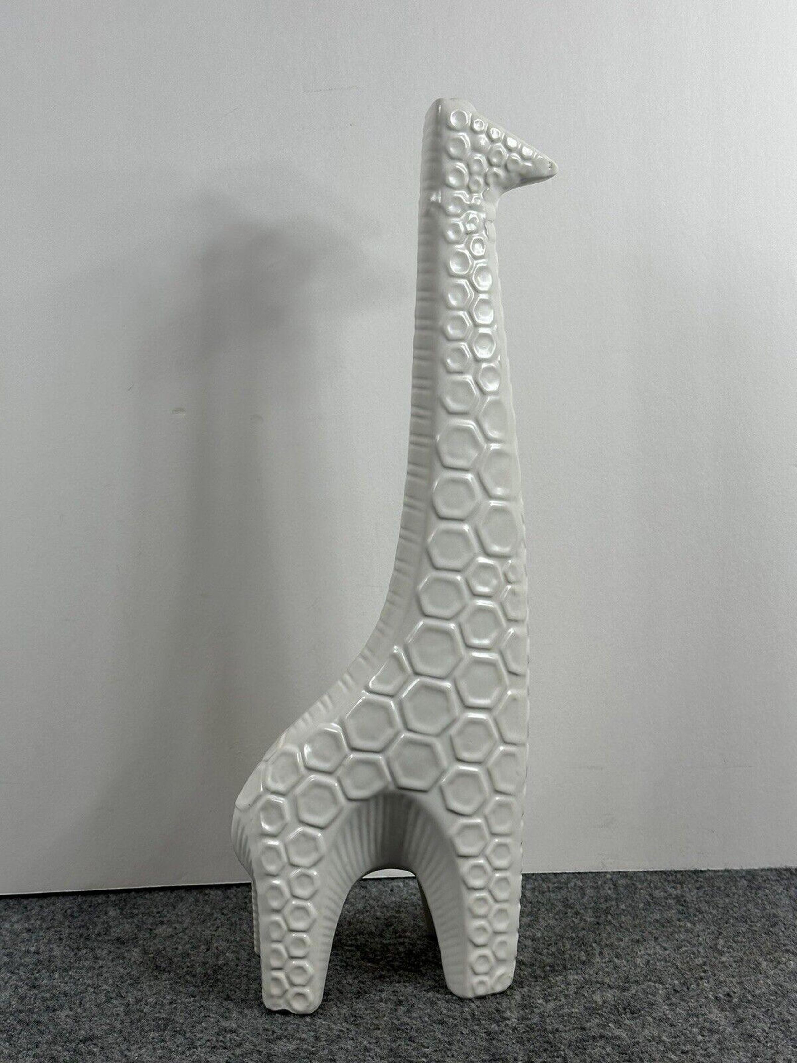 Jonathan Adler Menagerie Giraffe White Ceramic Statuette 20 Unmarked