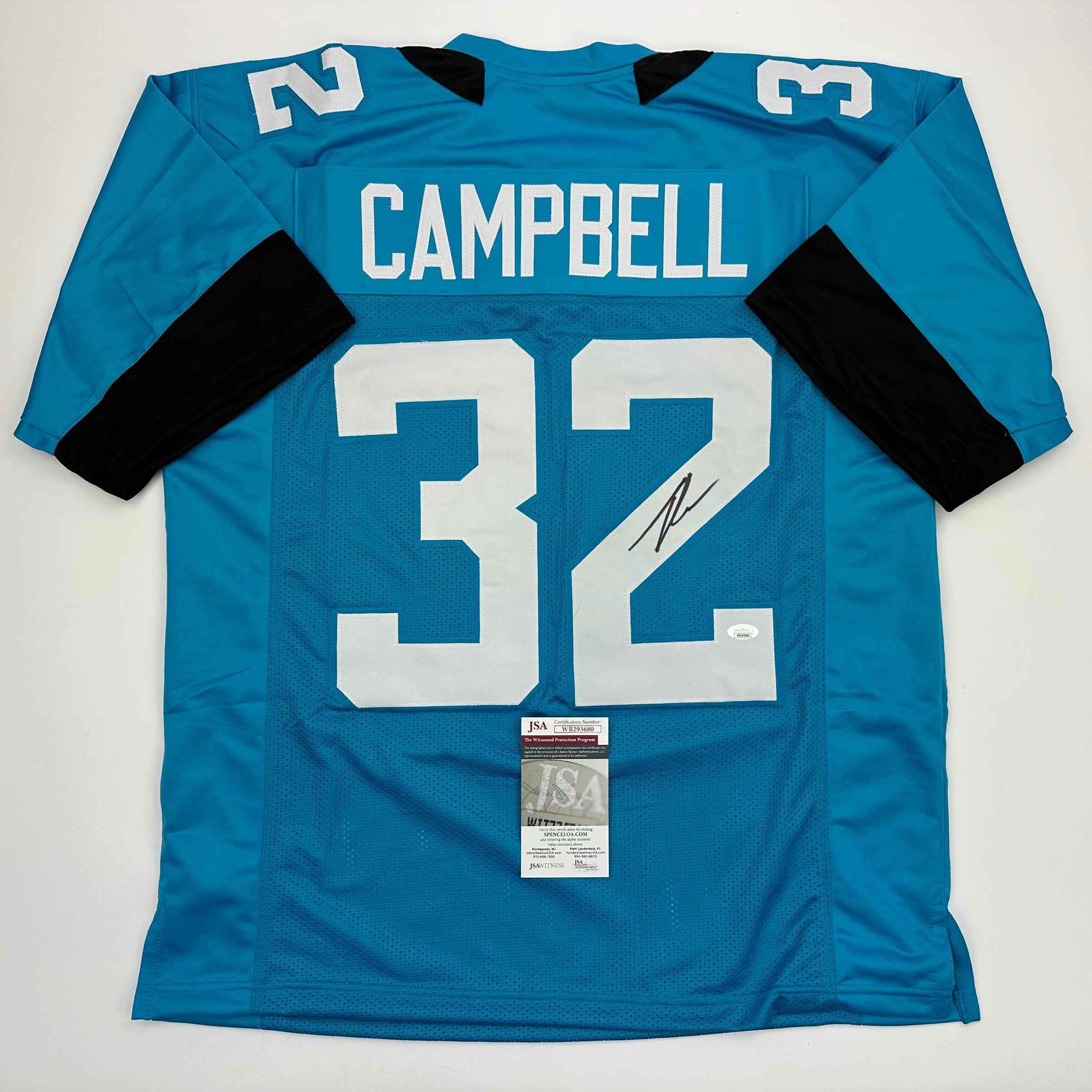 Autographed/Signed Tyson Campbell Jacksonville Teal Jersey JSA COA