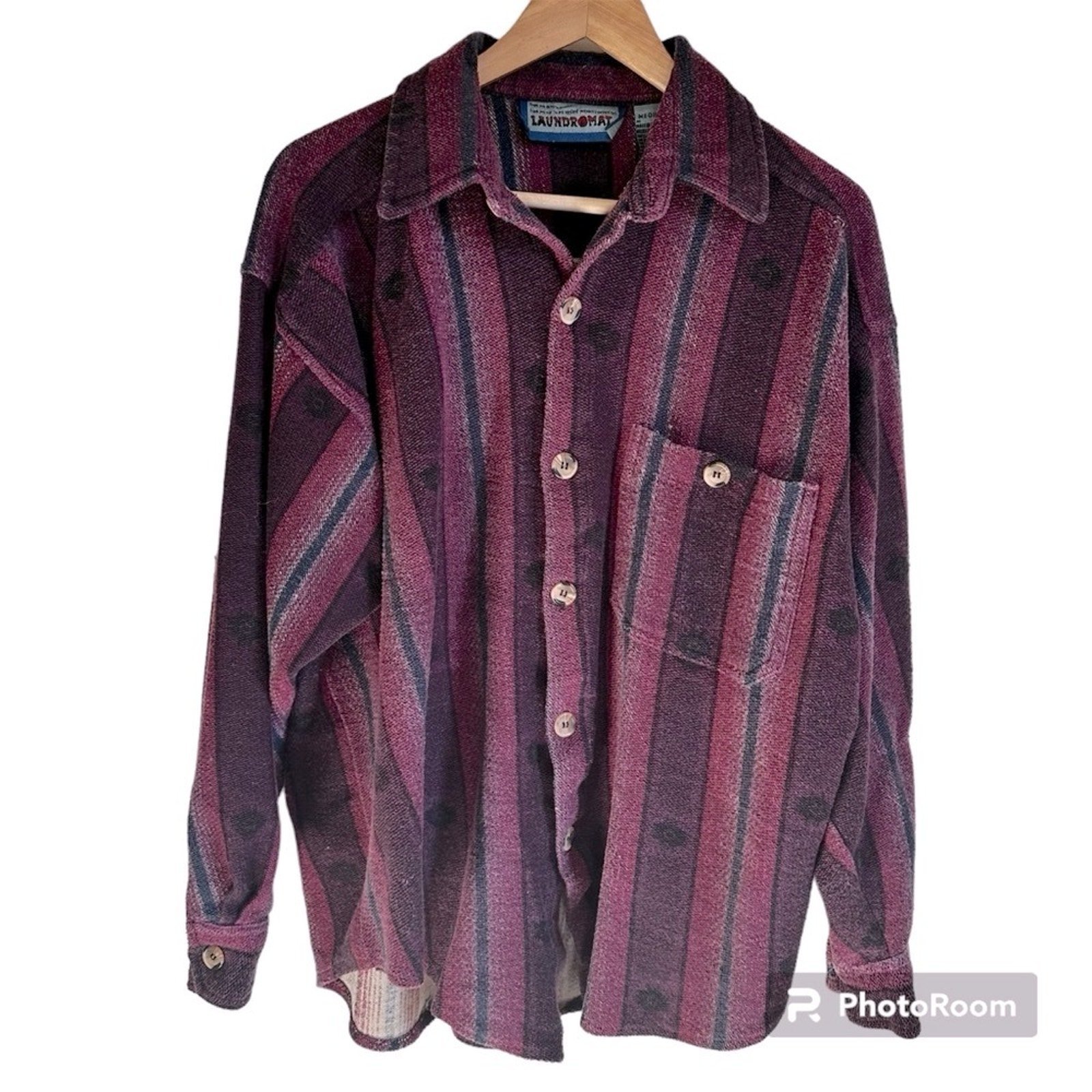 Laundromat vintage women’s flannel button down shirt medium