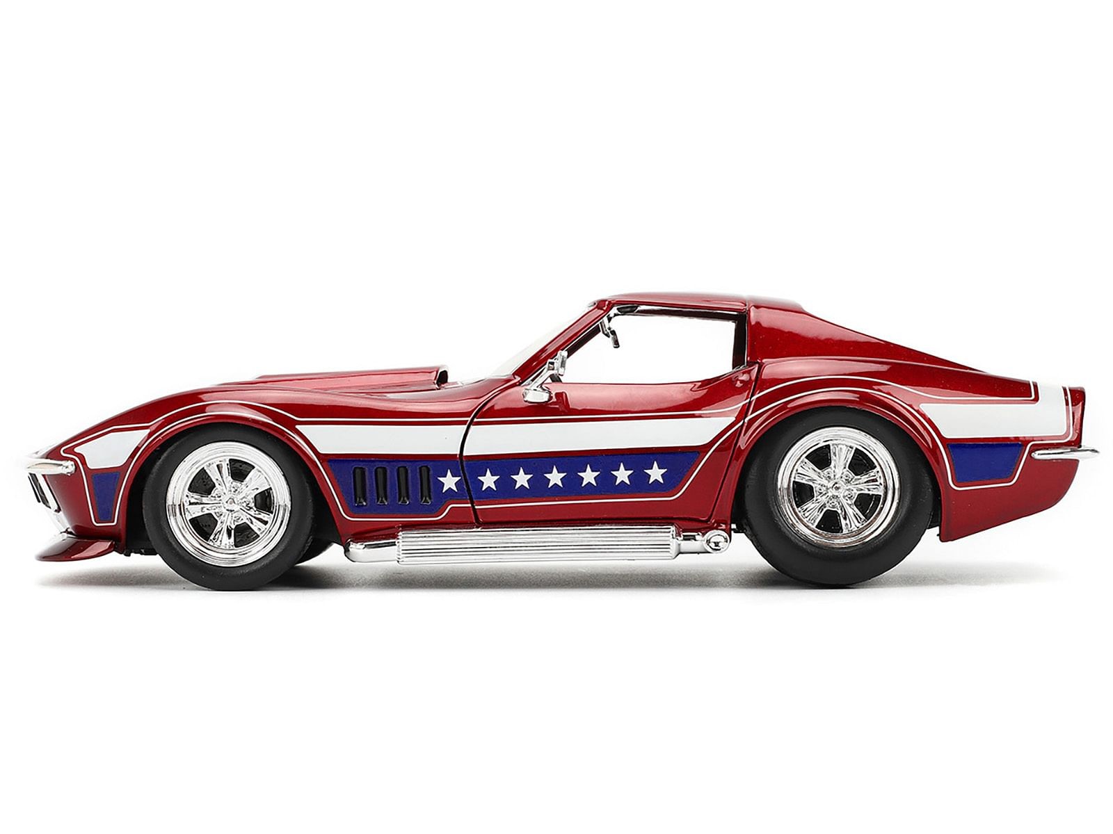 1969 Chevrolet Corvette Stingray ZL1 Red Metallic with Stars and Stripes Graphic