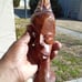 VTG 1960's Hatian African Handcarved Wood Female Primitive Tribal Statue