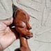 VTG 1960's Hatian African Handcarved Wood Female Primitive Tribal Statue
