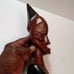 VTG 1960's Hatian African Handcarved Wood Female Primitive Tribal Statue