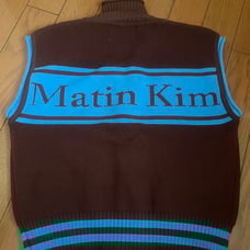 Martin Kim Knit Top Brown x Blue