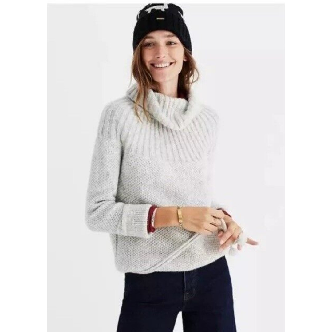 Madewell Snowbound Drawstring Pullover Sweater Size S