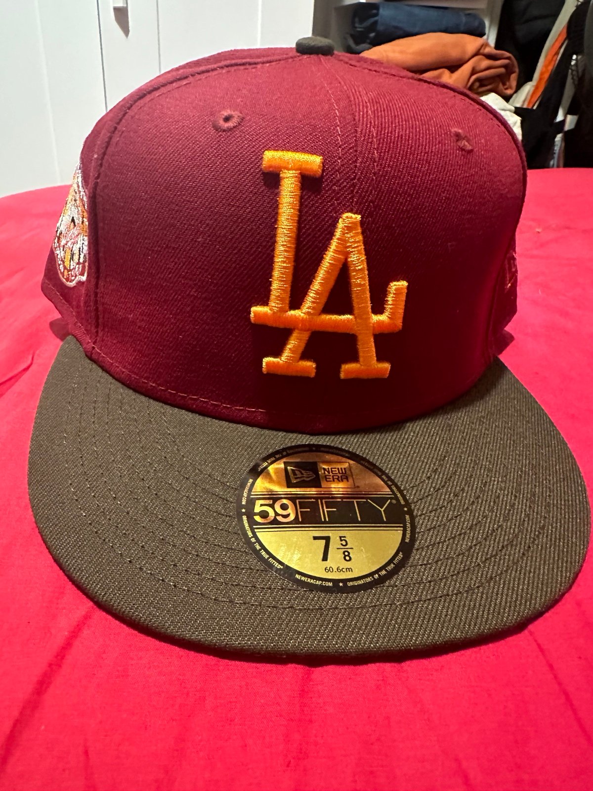 Dodgers two tone retired Olympic side patche brand new 7/58 80