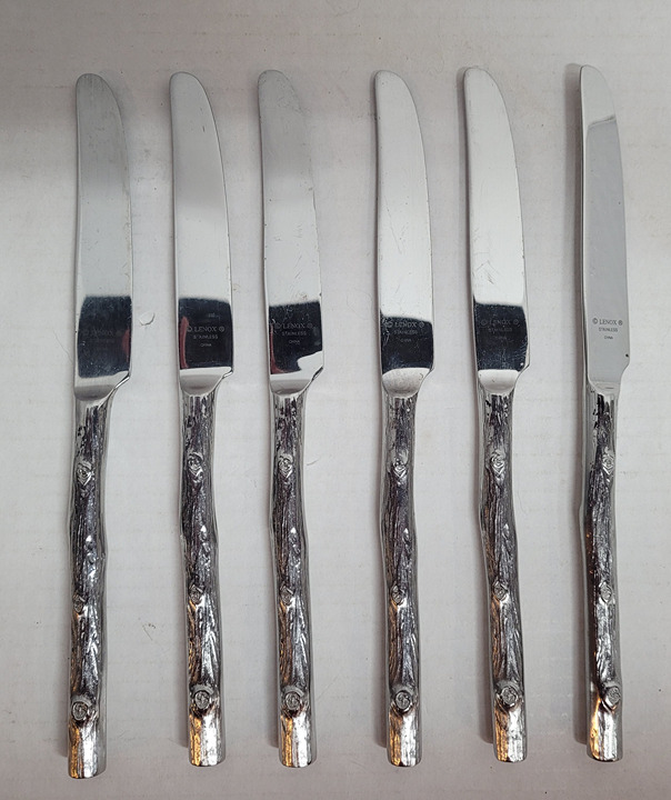 Lot of 6 LENOX PARK CITY 18/10 Table Knives