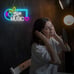 Live Music Neon Sign, Dimmable Music LED Words Light Signs USB Powered