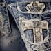 108 Buckle Miss Me Jeans Sequins Leather Cross Mid-Rise Easy Capri 31