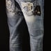 108 Buckle Miss Me Jeans Sequins Leather Cross Mid-Rise Easy Capri 31