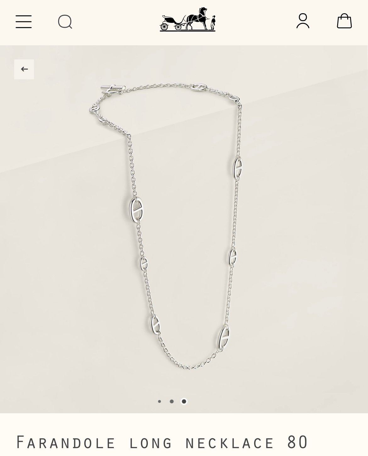 New! Authentic Hermes Farandole long necklace