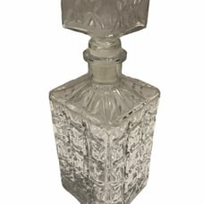 Vintage 9” Whiskey Decanter With Stopper