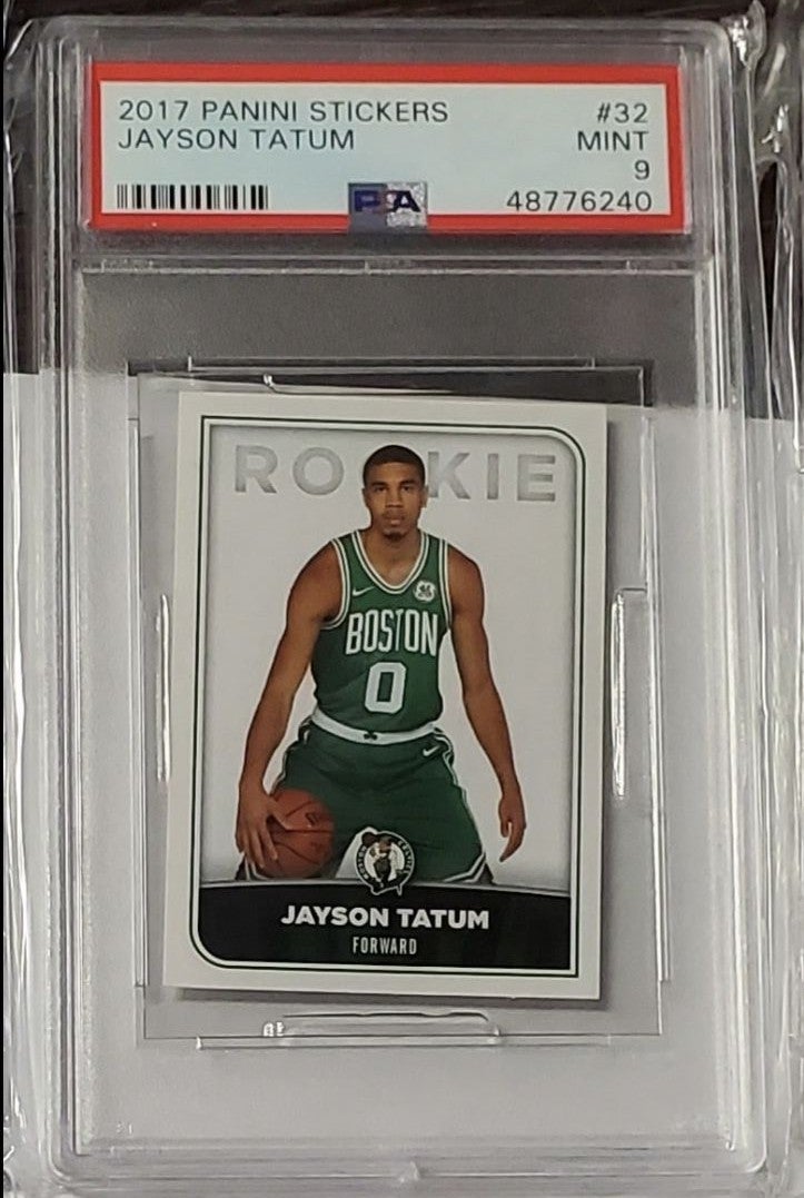 jayson tatum panini hoops rookie card. gem mt 10 psa. #253