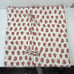 Pottery Barn Set of 2 TARA Block Print Voile Euro Pillow Shams 26”x26” Boho Red