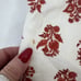 Pottery Barn Set of 2 TARA Block Print Voile Euro Pillow Shams 26”x26” Boho Red