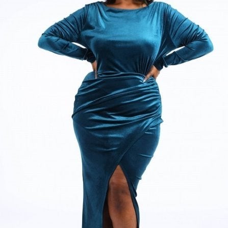 Teal Maxi Dress plus size