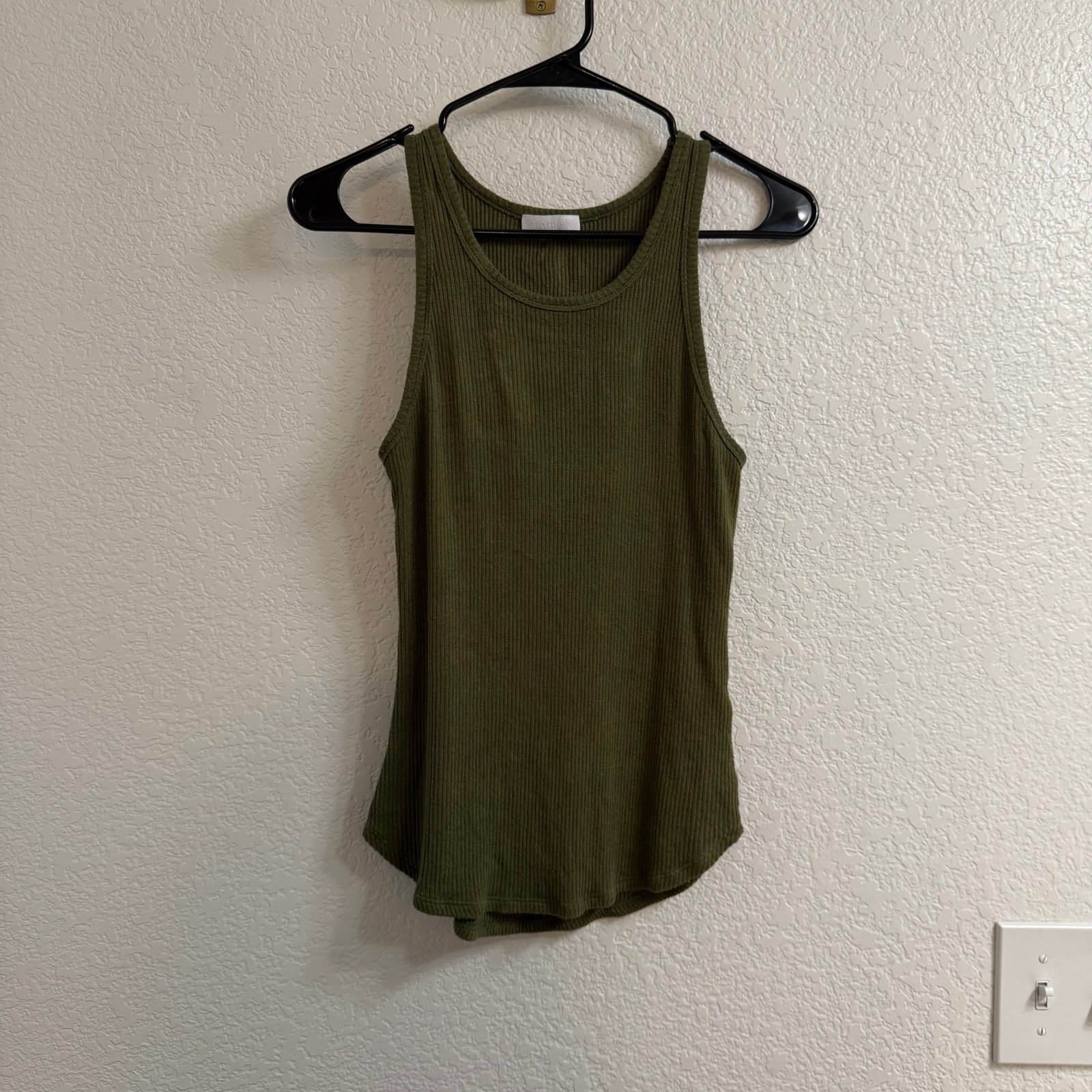 Sablyn Green Ribbed Tank Top Size Small
