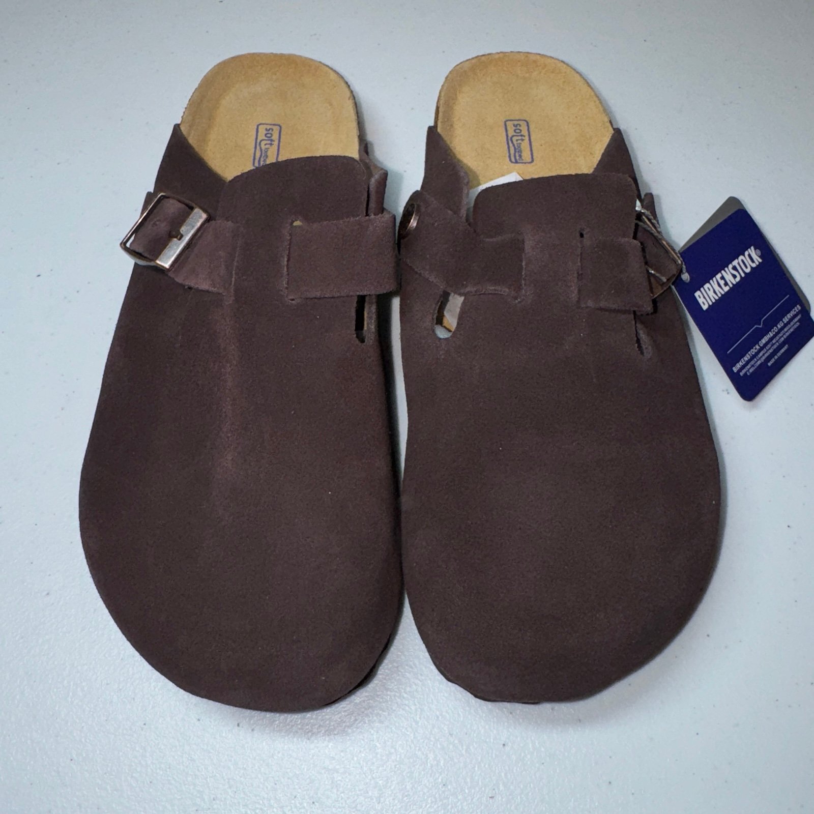 Birkenstock Boston Clog Mocha Suede Soft Footbed Women’s 8-8.5 US 39 EU