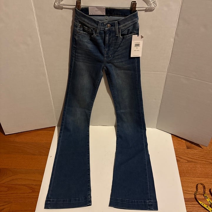 7 For All Mankind Women’s Dojo Original Trouser Flare Jean Blue Size 23 NWT