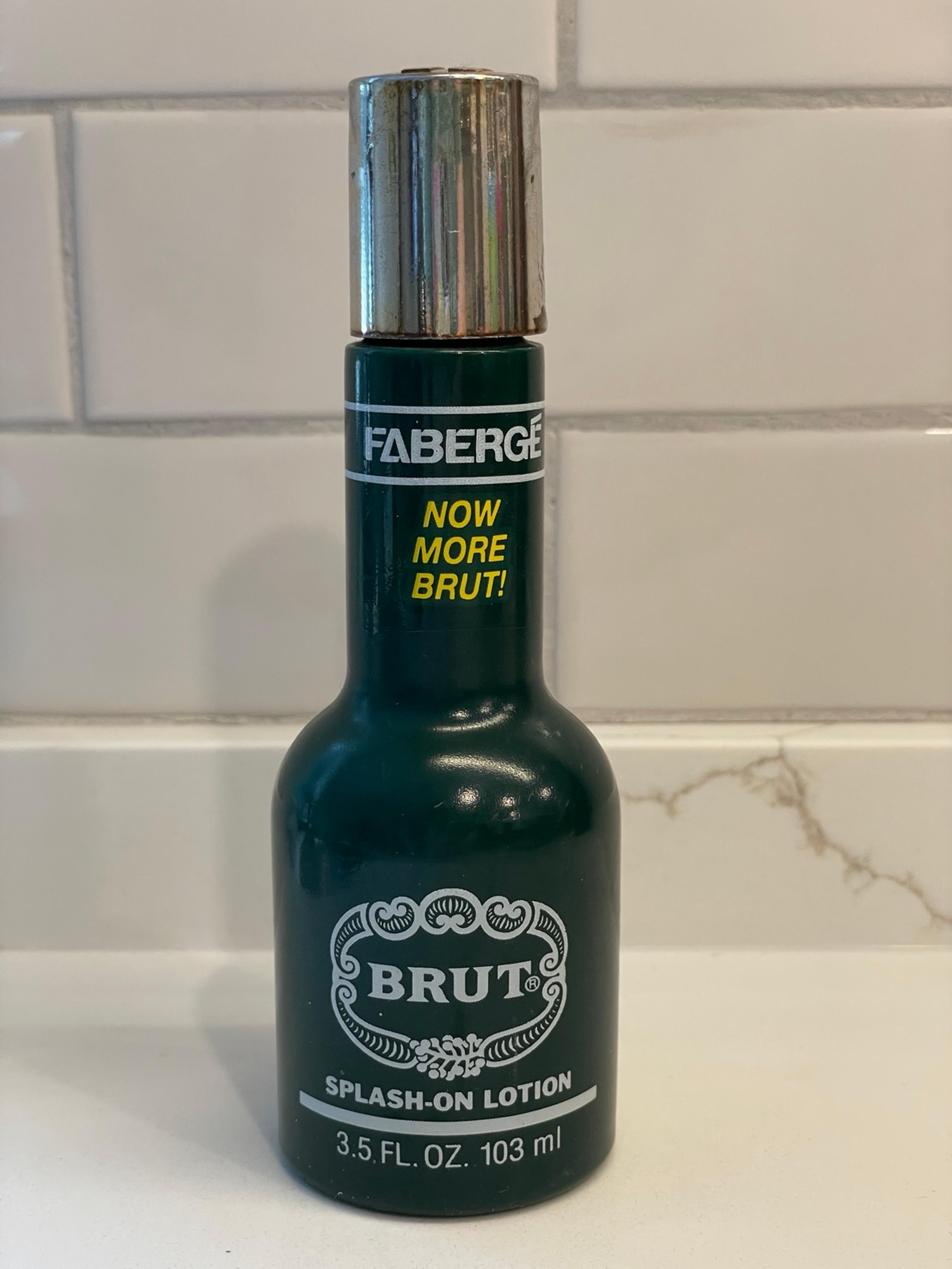 Vintage Brut Faberge Splash-On Lotion Fragrance Men 3.4 fl oz/103 ml 90% Full