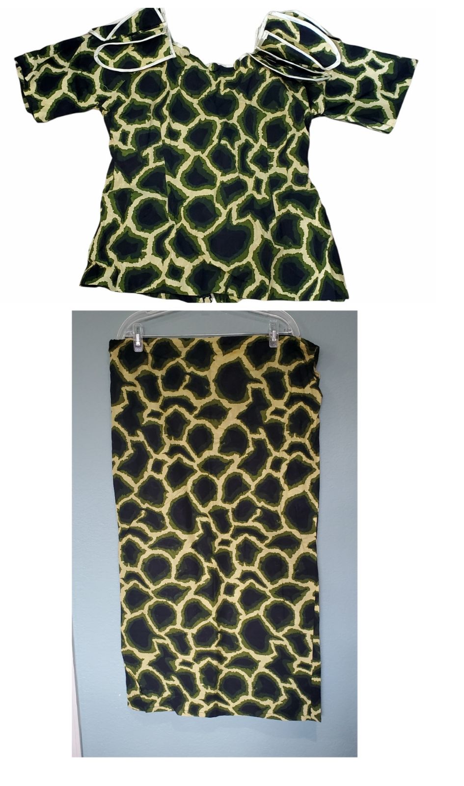 AUTHENTIC AFRICAN LADIES SKIRT AND BLOUS
