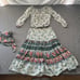 Silk Vintage 3-piece Set Skirt Top Vest Floral
