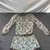 Silk Vintage 3-piece Set Skirt Top Vest Floral