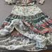 Silk Vintage 3-piece Set Skirt Top Vest Floral