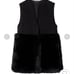 Unused★CELFORD (セルフォード) Hem Fur Long Gilet, Black