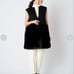 Unused★CELFORD (セルフォード) Hem Fur Long Gilet, Black