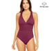 La Blanca Island Goddess Multi Strap Cross Back One Piece Swimsuit Size 6