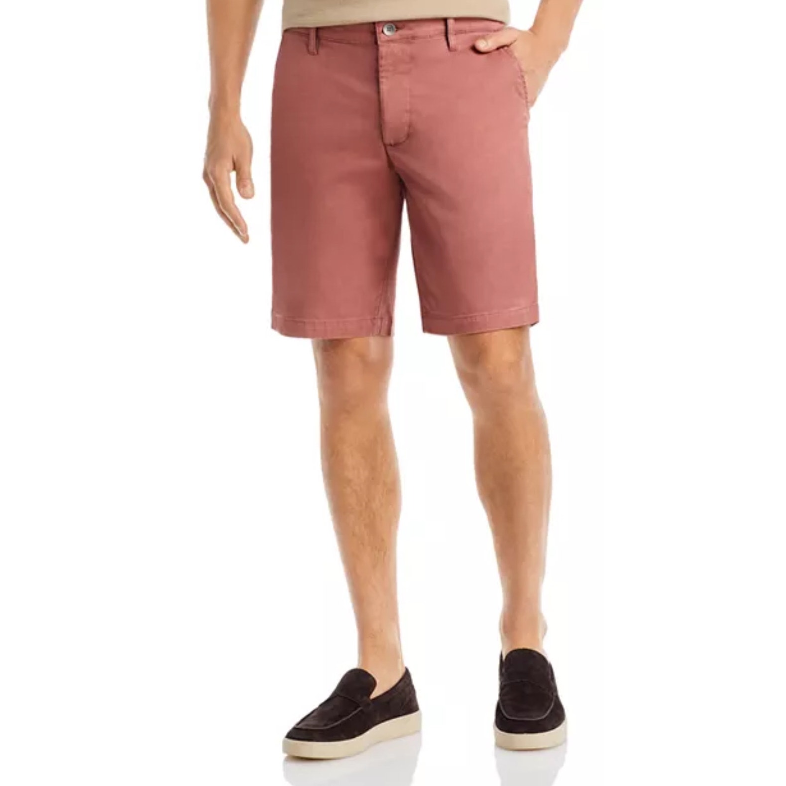 NWT AG Griffin 10 Cotton Blend Tailored Fit Shorts in Dark Dune Rose Size 31